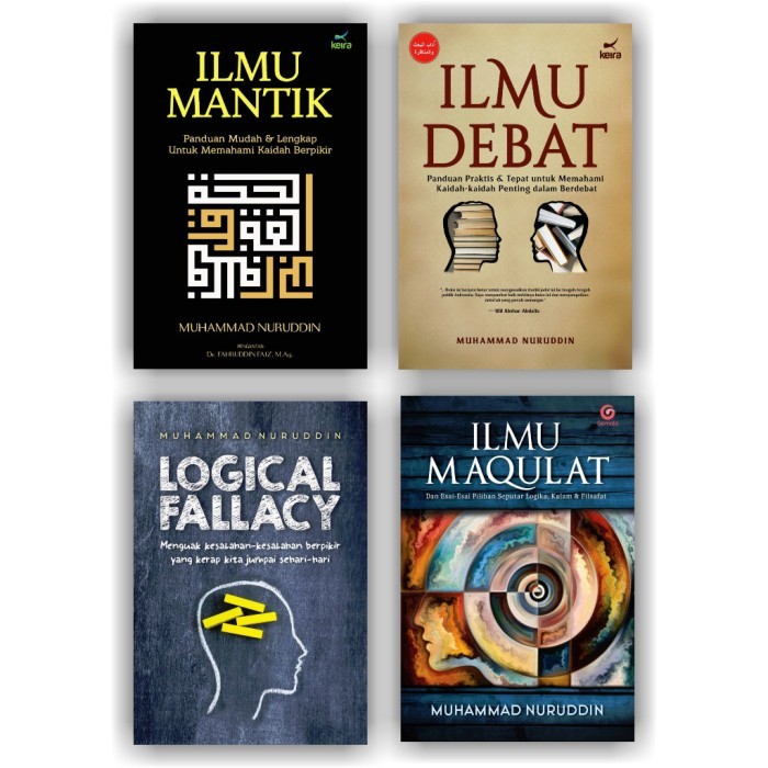 

ready PAKET 4 BUKU MUHAMMAD NURUDDIN ILMU MANTIK , ILMU DEBAT , LOGICAL FALLACY , ILMU MAQULAT