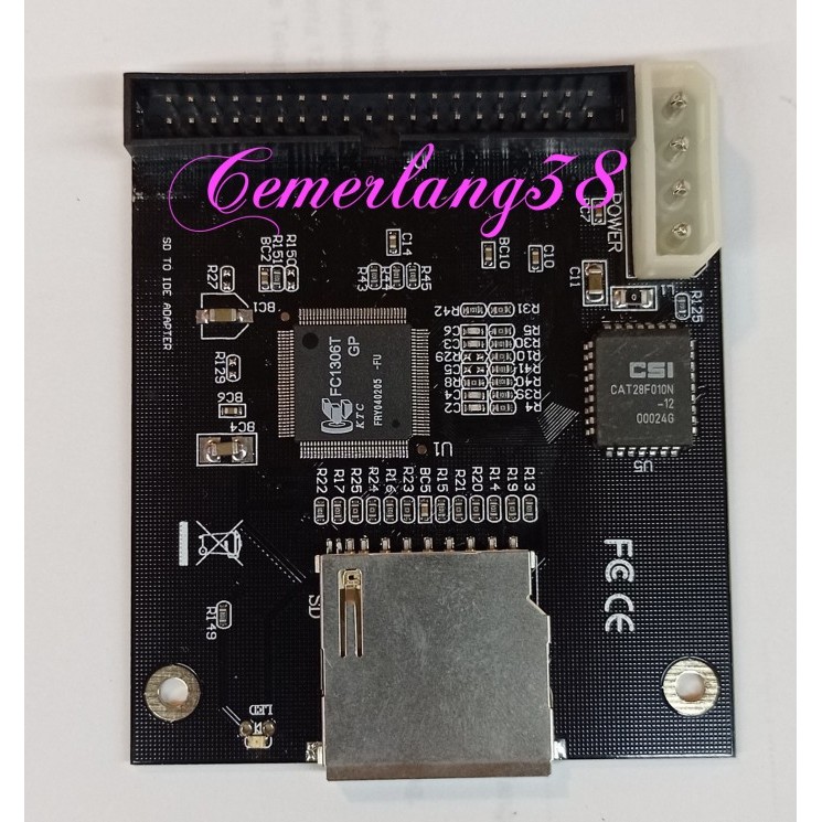 TERBARU - SD SDHC SDXC MMC Card to IDE 40 pin Male adapter
