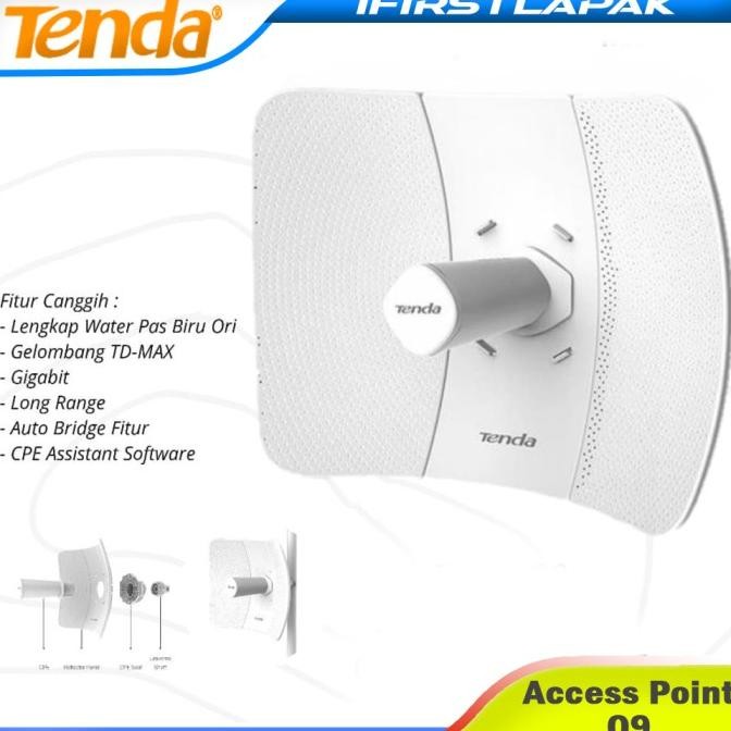 TENDA O9 5Ghz 11ac 23dBi Gigabit Outdoor 25Km CPE Bukan Litebeam M5
