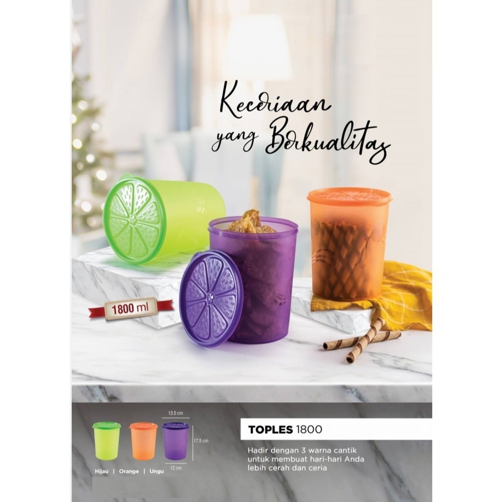 JOSS - Toples Plastik / Toples Kerupuk / Toples Serbaguna Kedap Udara DIJAMIN