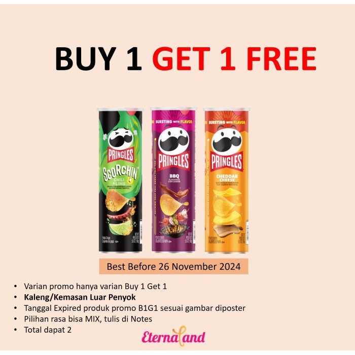 

LIMITED EDITION Pringles Potato Chips Snacks Impor USA - Snack Kentang Aneka Rasa