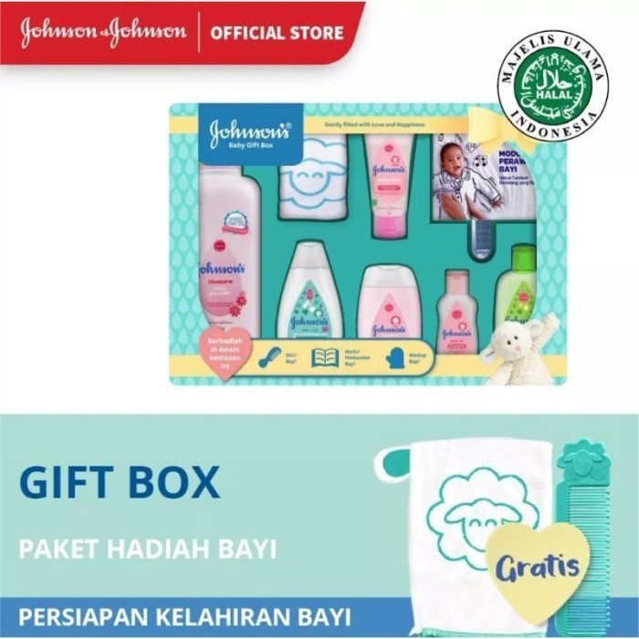 CUCI GUDANG Johnson Baby Gift Set Box Kado Bayi Johnson's Sabun Shampoo Johnson