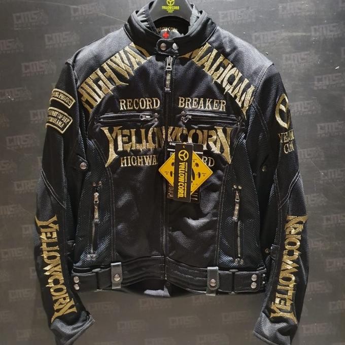 Jacket Motor Yellow Corn YB-1105 Black Gold Original