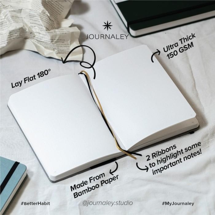 

Journaley Bullet Journal Notebook Planner A5 150 Gsm | Dark Viridian