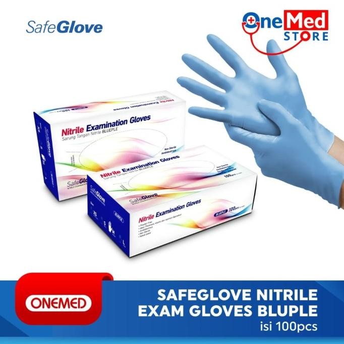 

BLUE- SARUNG TANGAN NITRILE BLUE SGN ONEMED BOX ISI 100PCS SIZE S