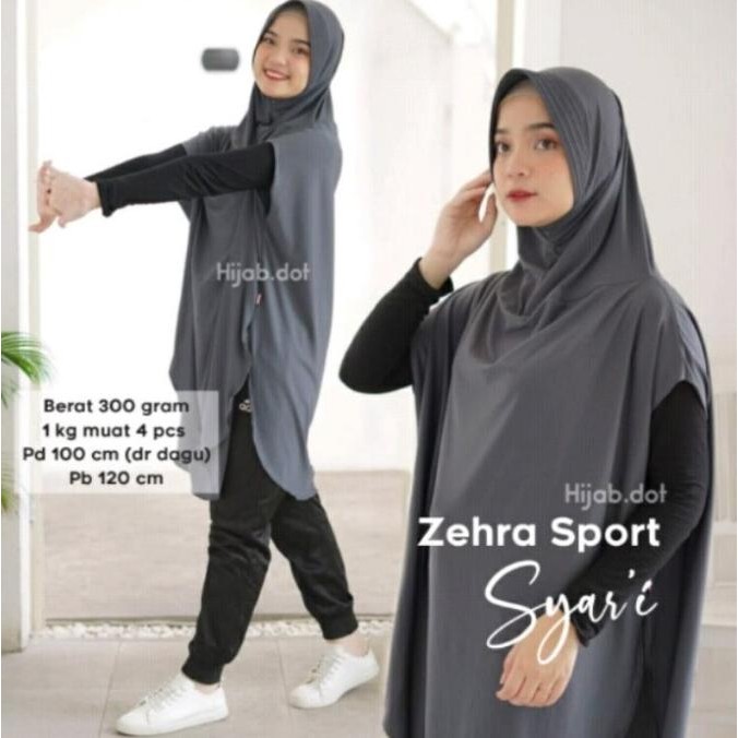 Hijab / Jilbab Sport Syari ZEHRA / Jilbab Olahraga Syari ZEHRA Sport KAR
