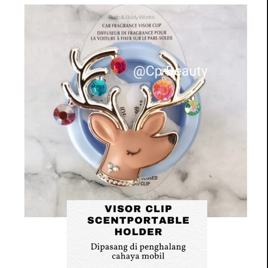 BBW CAR FRAGRANCE HOLDER SCENTPORTABLE VISOR CLIP