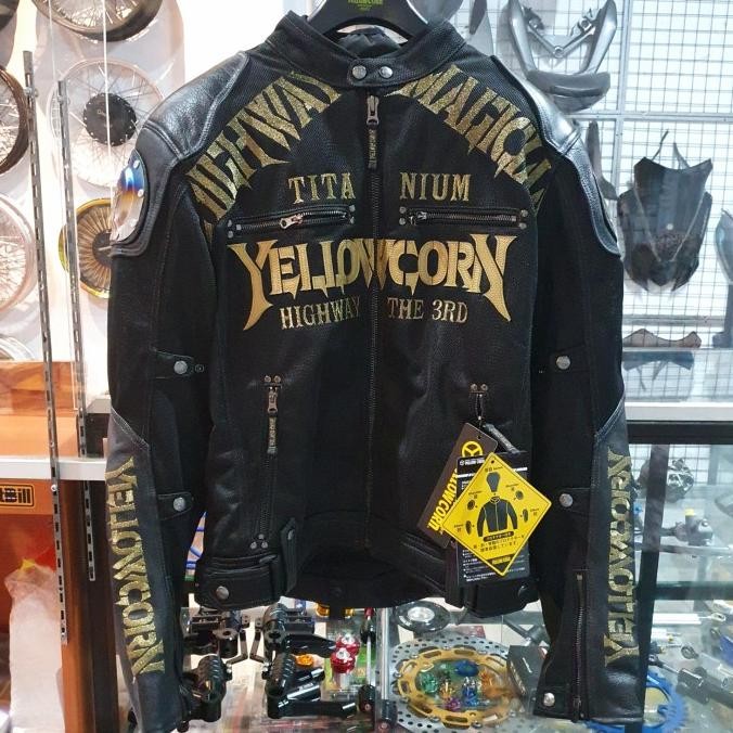 Jacket Motor Yellow Corn YB-1109 Titanium Black Gold Original
