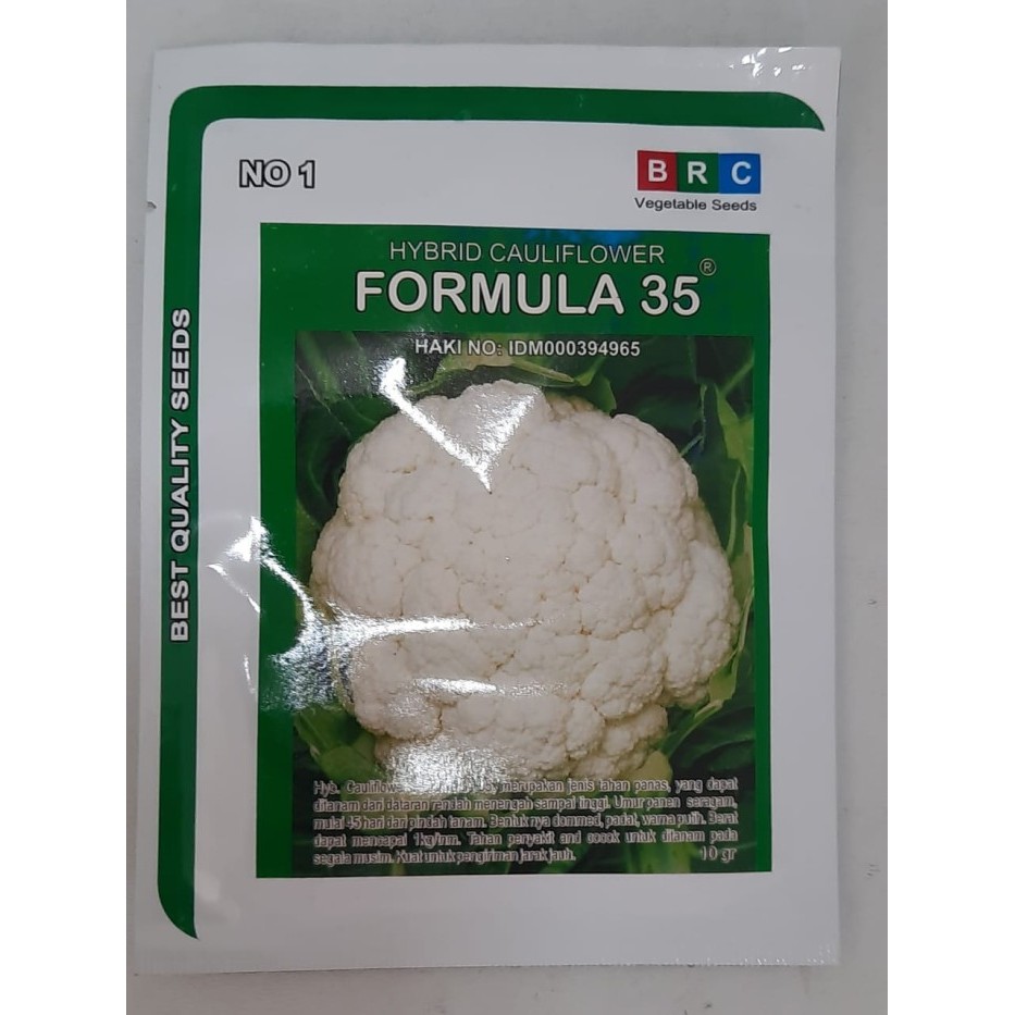 Benih Bunga Kol Blumkol Formula 35 F1 kemasan 10 gram - BRC Seed