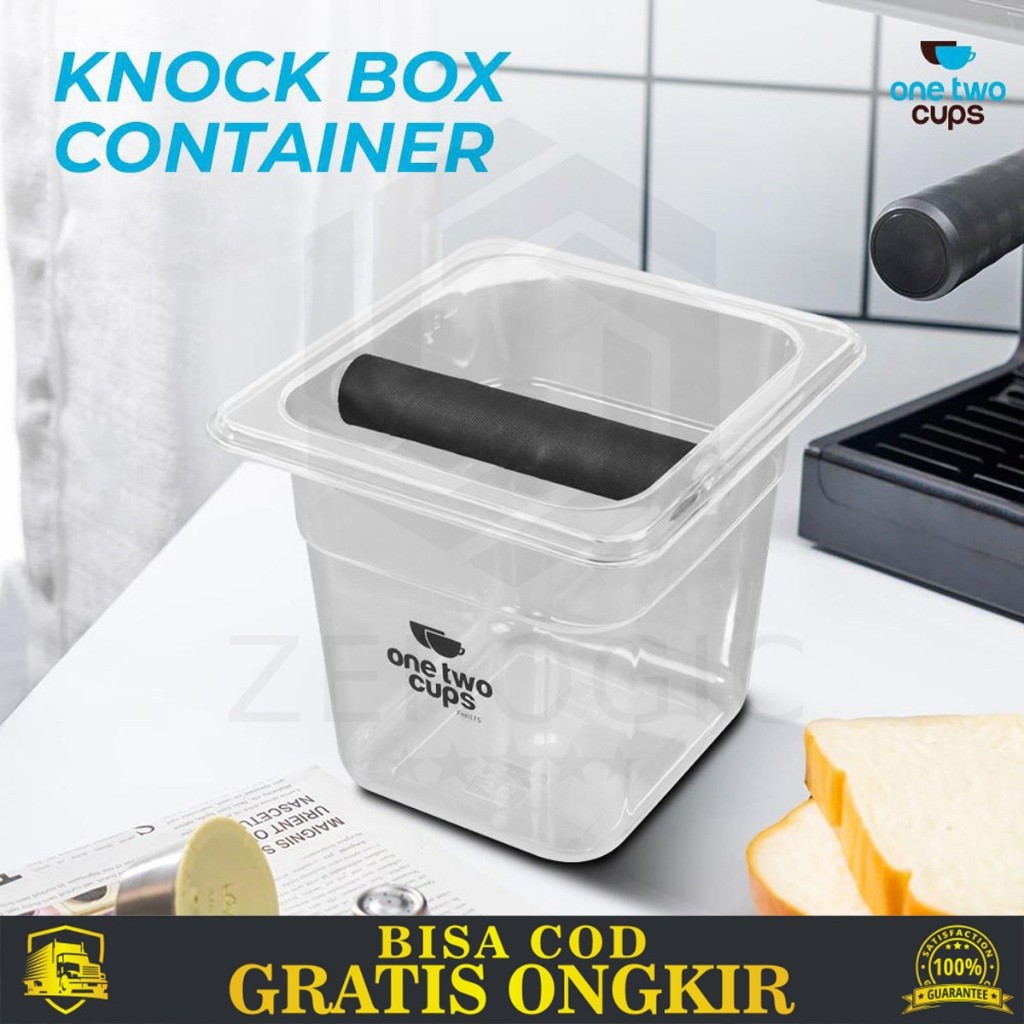 TEMPAT AMPAS KOPI PERALATAN COFFEE STIK KARET CONTAINER TRANSPARANT