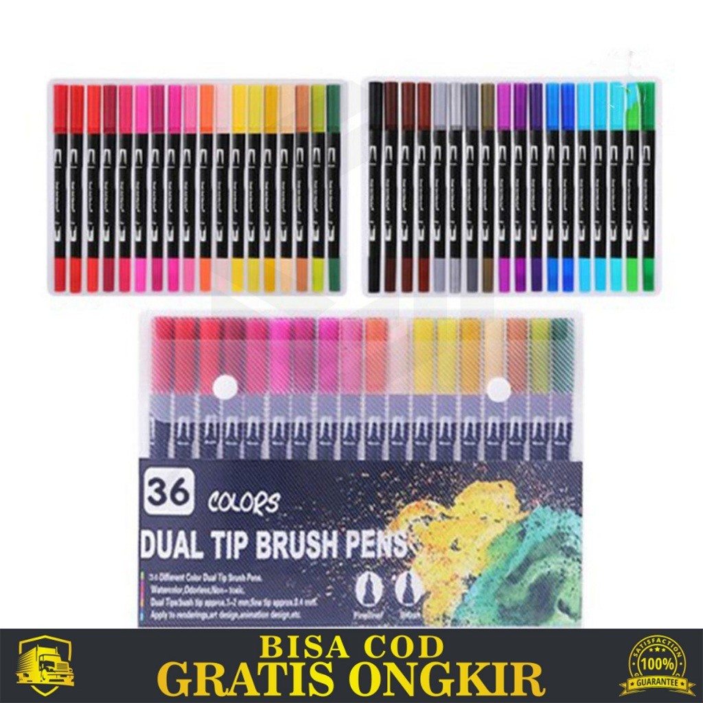 

SET PERANGKAT MEWARNAI PORTABLE MULTICOLOR SPIDOL DUAL TIP BRUSH PEN