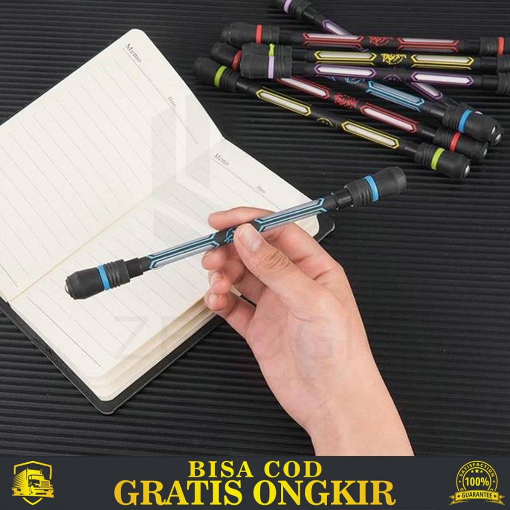 

MAINAN PERALATAN TULIS PULPEN PUTAR ANTI SELIP ROTATING SPINNER PEN