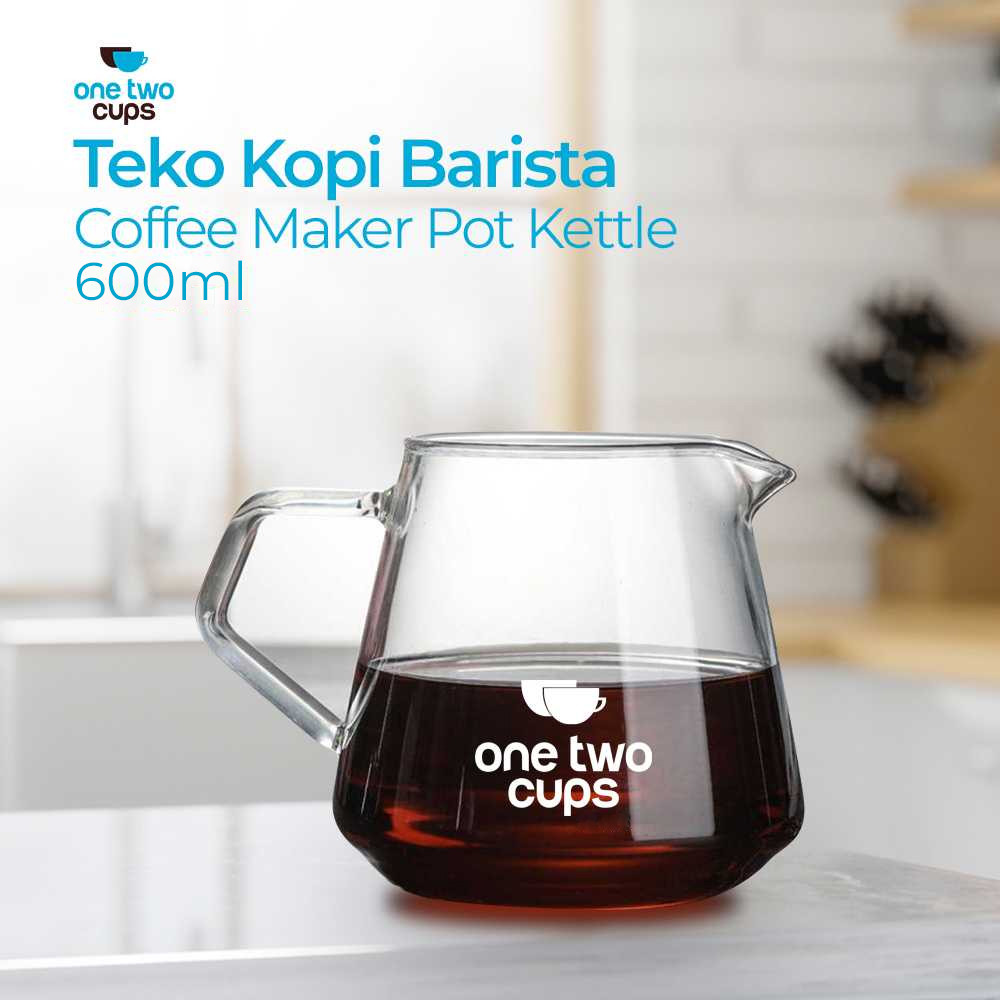 

- One Two Cups Teko Kopi Coffee Server V60 Drip Pour Borosilicate Glass - AI101 -