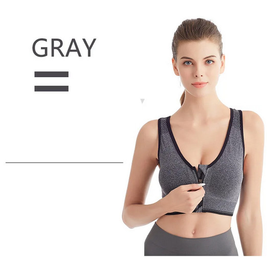 

- Hecatal Sport Bra Olahraga Wanita Yoga Gym Workout Tops Front Zipper - HC50 -