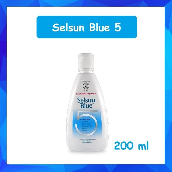 

BLUE- SELSUN BLUE FIVE | 5 - 200 ML - SHAMPOO - SHAMPO ANTI KETOMBE