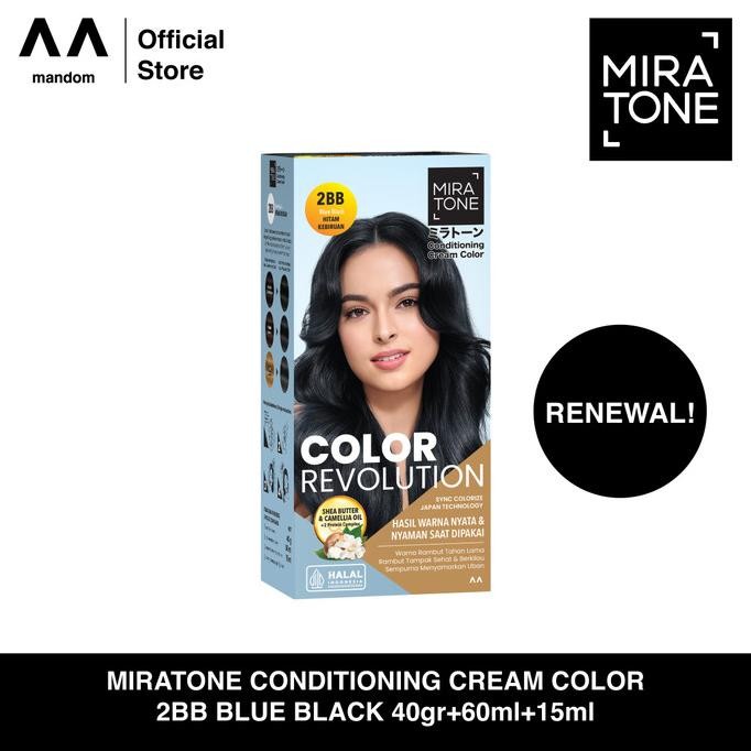 BLUE- MIRATONE CONDITIONING CREAM COLOR 2BB BLUE BLACK (60ML)