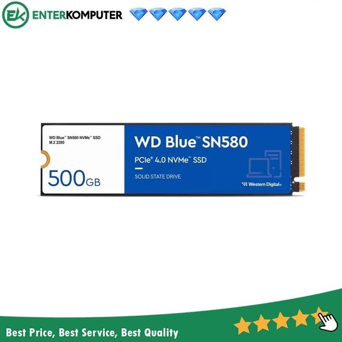 

BLUE- WDC BLUE SN580 SSD 500GB M.2 NVME PCIE GEN4X4 / SSD 500GB