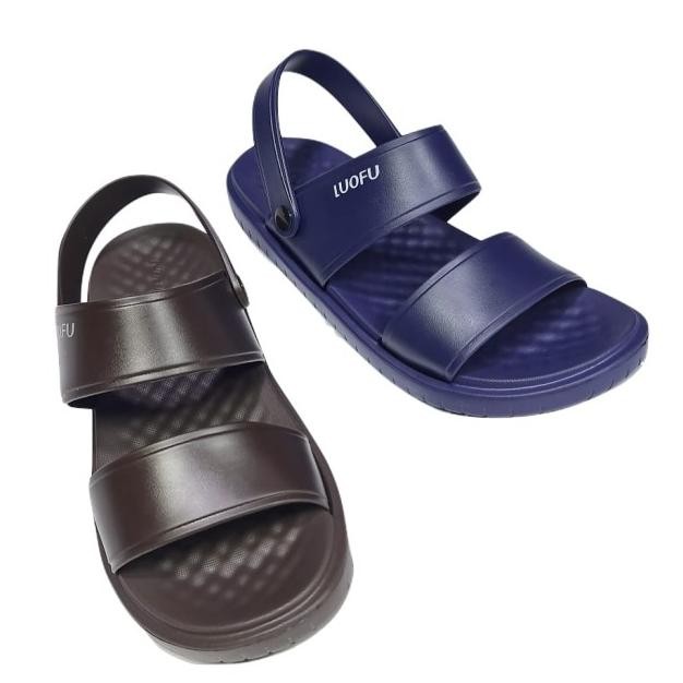 E6214Tle Luofu Jelly Sandal Pria Tali Cowok Karet