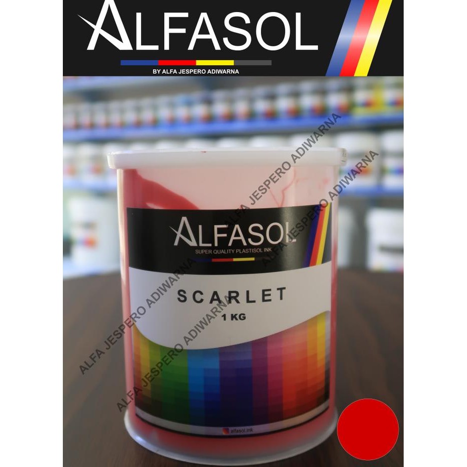 

Alfasol Scarlet 1 Kg, Tinta Sablon Plastisol Terbatas