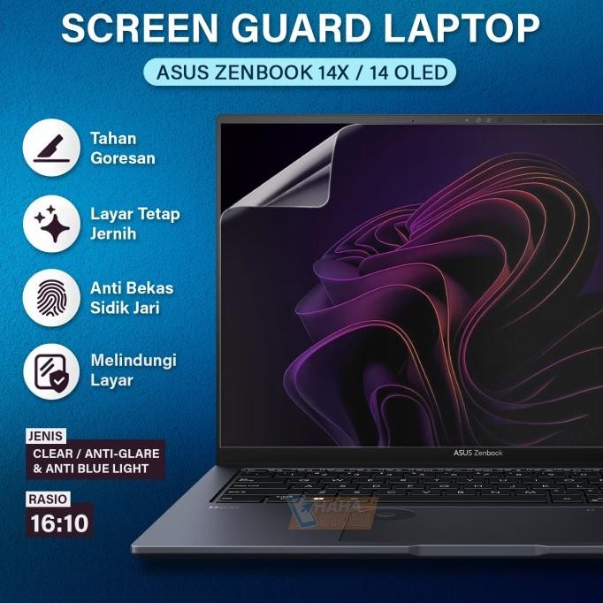 

BLUE- ANTI GORES ASUS ZENBOOK 14X 14 OLED LAPTOP SCREEN GUARD GLARE BLUE