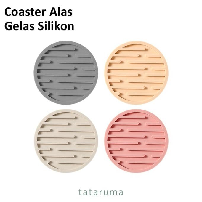 

meiro bundling 4pcs - coaster alas gelas silikon anti slip diamete termurah