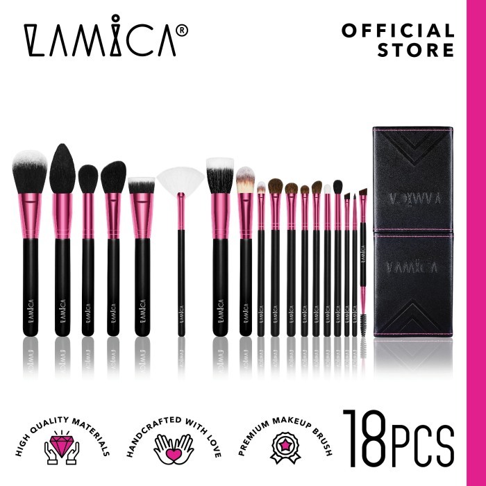LAMICA Professional Set 18pcs - Makeup Brush / Kuas Makeup
