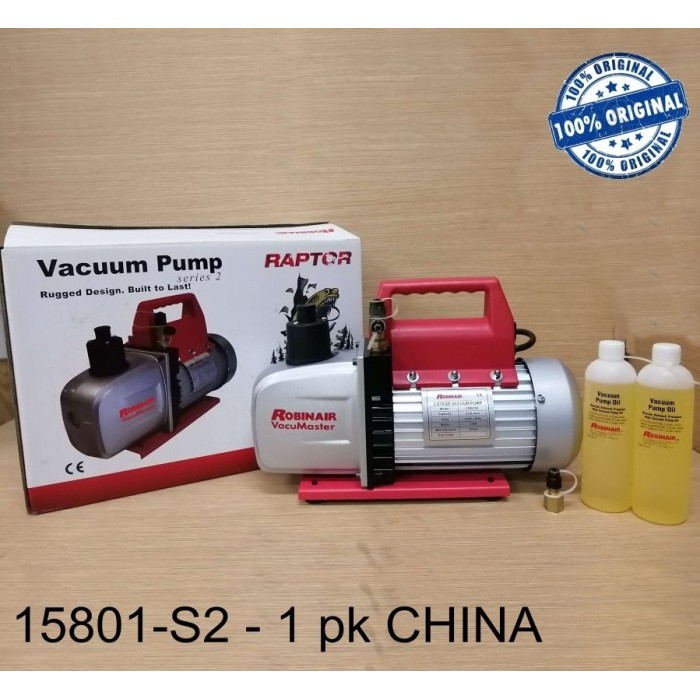 TERMURAH - Vacuum Pump Robinair 15801 2stage 1PK