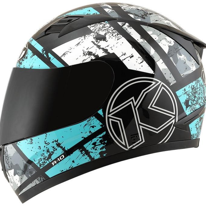 

BLUE- HELM KYT R10 #3 - BACK/AQUA BLUE