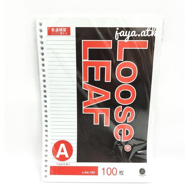 

Sale Kertas Binder Note Loose Leaf A4 100 Garis 30 Lubang Toyo Loose Leaf