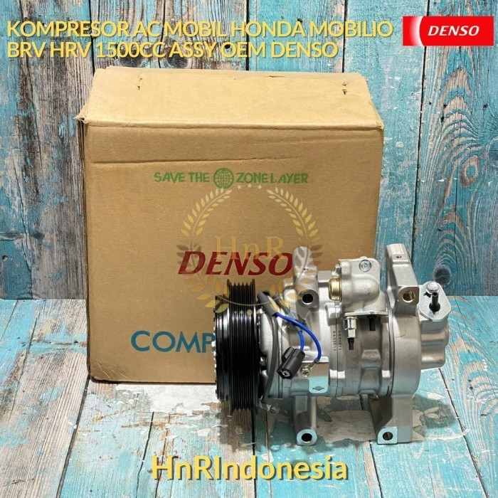 KOMPRESOR AC MOBIL MOBILIO BRV BRIO HRV 1500CC JAZZ RS DENSO ASSY