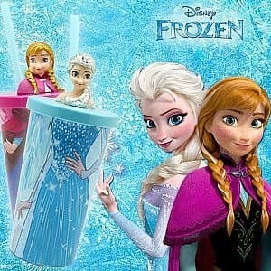 GELAS SEDOTAN TUMBLER GELAS FROZEN 3D KARAKTER BOTOL FROZEN ELSA ANA K