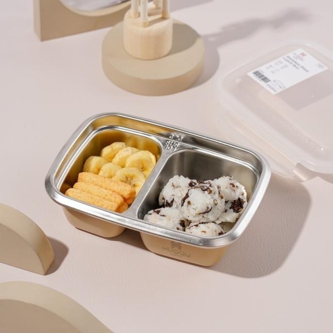 

BLUE- HUGGY BABY STAINLESS STEEL LUNCH BOX 550ML - BLUE