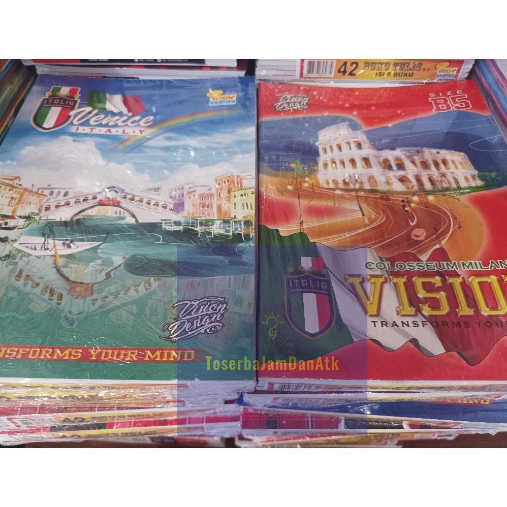 

Terlaris Buku Tulis Vision Sekolah / Buku 42 Lembar Isi 6 Buku / Buku Pelajar 1 Pack