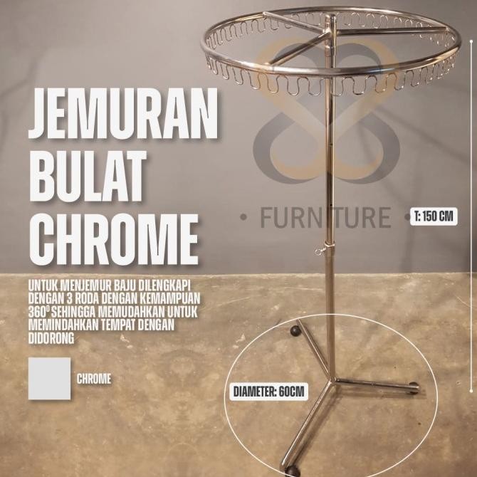 TERMURAH - JEMURAN / JEMURAN BAJU BULAT / JEMURAN BAJU BULAT STAINLESS
