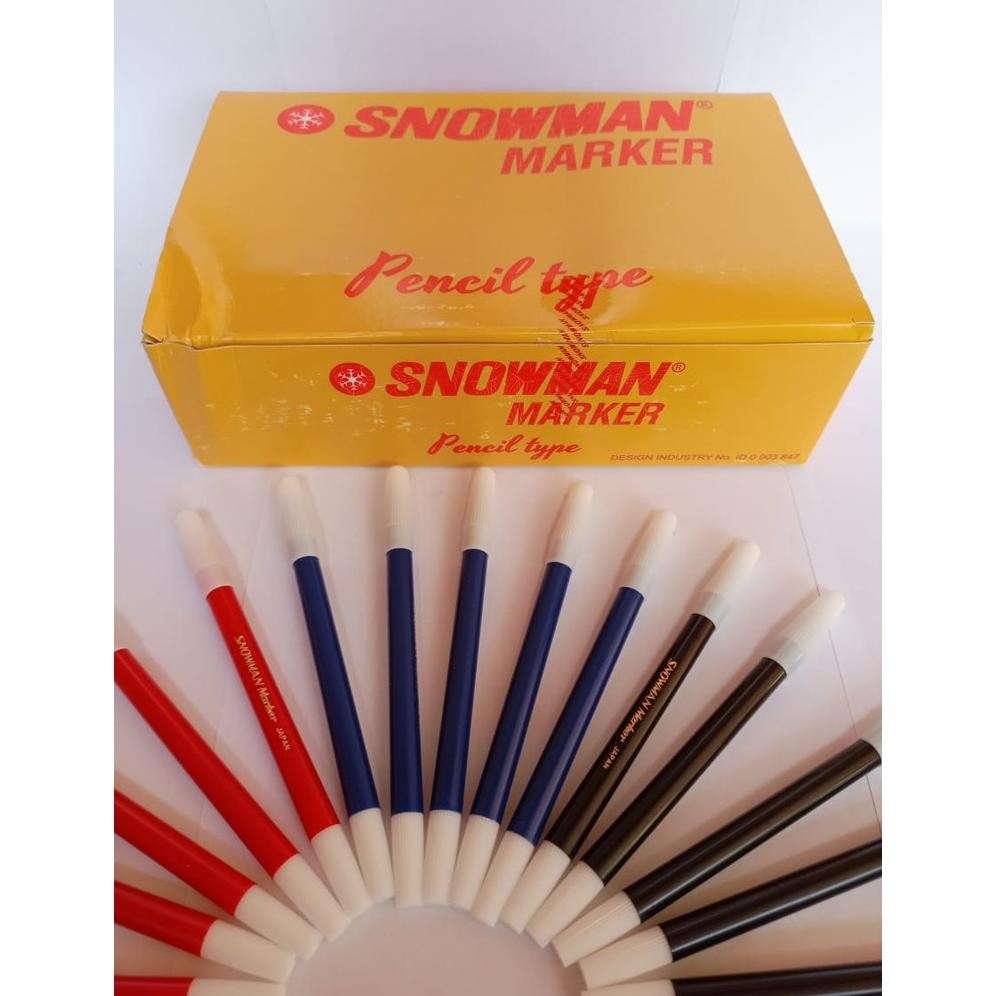 

Terbaru ( 100 Gram Selusin 12 Pcs ) Color Marker / Spidol Lepas Snowman Warna Kecil