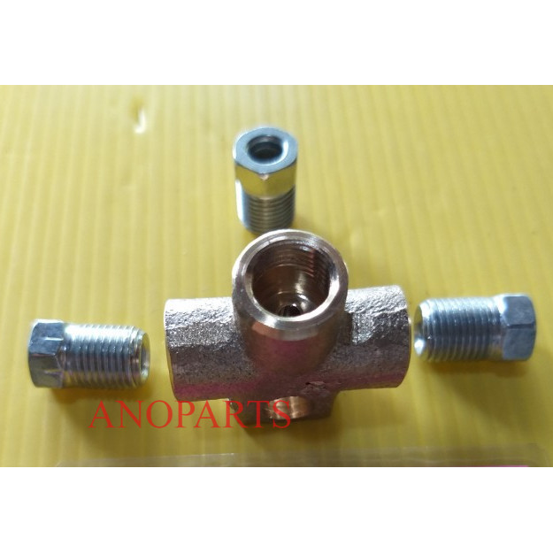 PARTS SAMBUNGAN NEPEL REM 6 MM DRAT HALUS KUNCI 10 MM MODEL T KUNINGAN