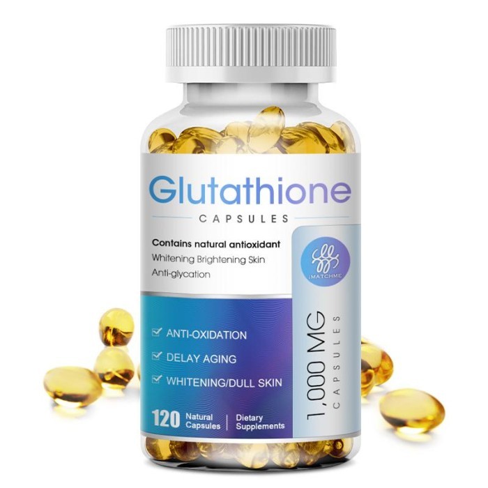 GLUTATHIONE Collagen Antioxidant 1000mg Antioxidant Kulit120 Capsule