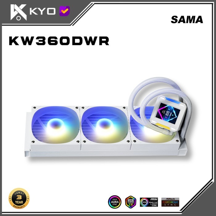 KYO SAMA KW360R ARGB AIO Liquid Cooling LCD DISPLAY AIO 360mm