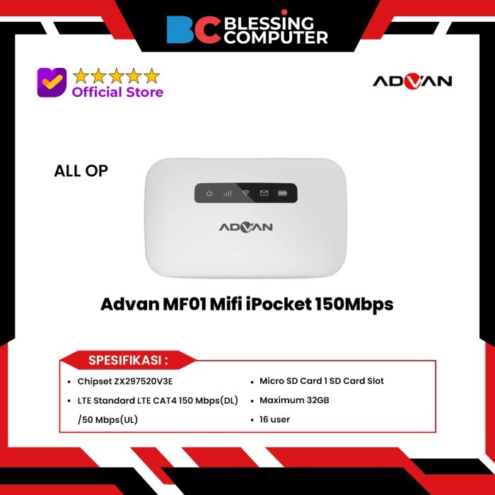 Advan MF01 Mifi iPocket 150Mbps