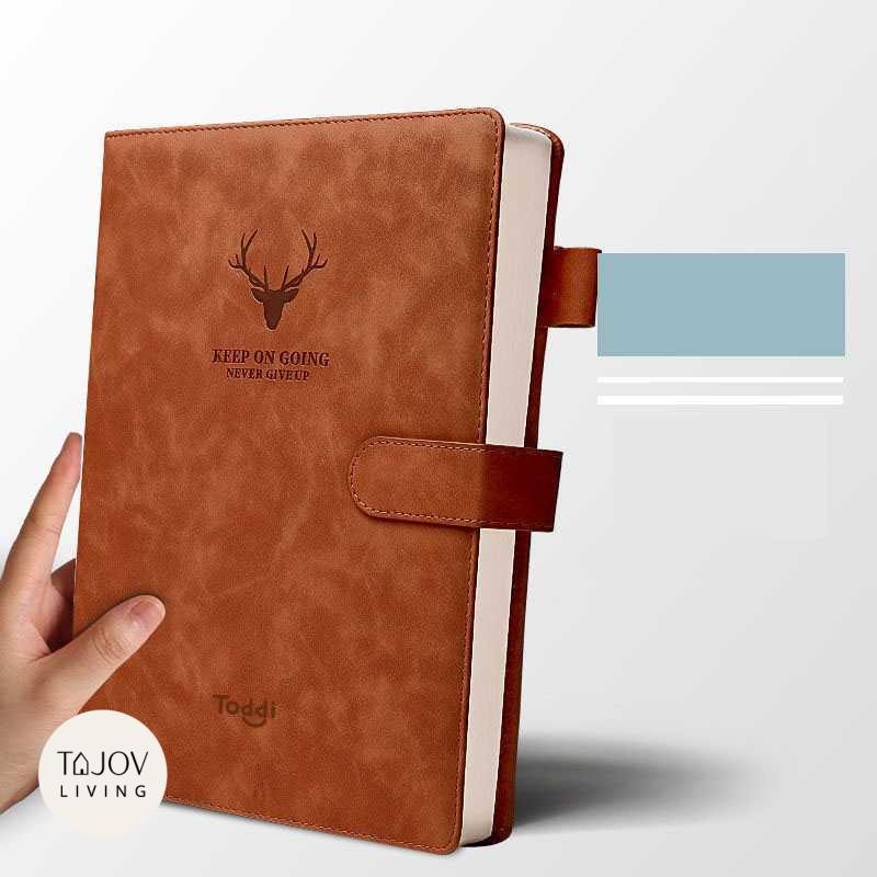 

Buku Catatan Harian Notebook Cover Kulit Magnetic Buckle - TL4