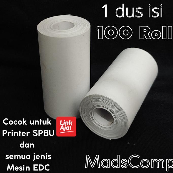 

BEBAS ONGKIR - Kertas Struk Thermal 58X30 (1 dus isi 100 Roll) Thermal Paper Roll