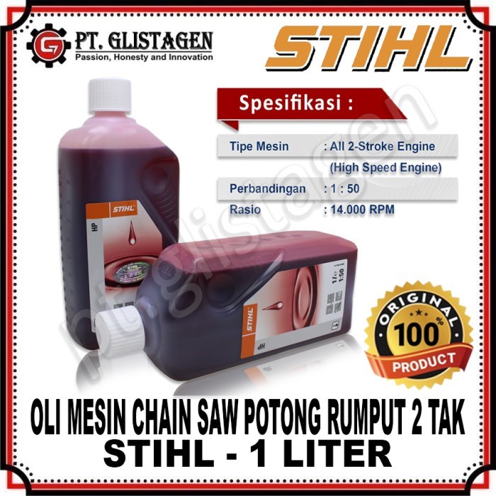 STIHL OIL STIHL OLI STIHL MESIN 2 TAK 1 LITER ORIGINAL