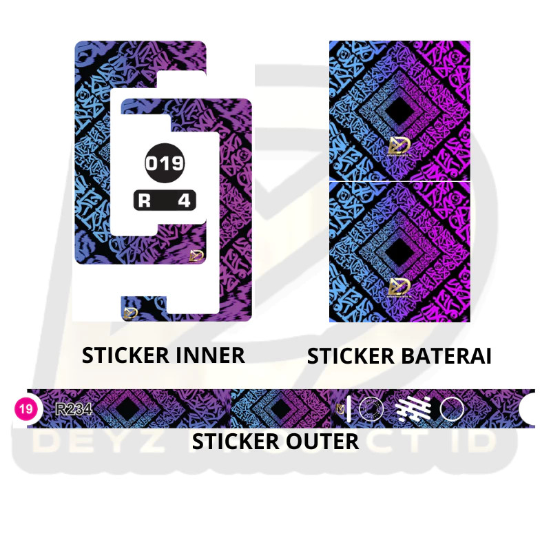 

*Premium Quality* Stiker Set Cutting No 234 Ukuran R Variasi 19 Garskin Custom Stiker Maxdecal Bkn Case COD