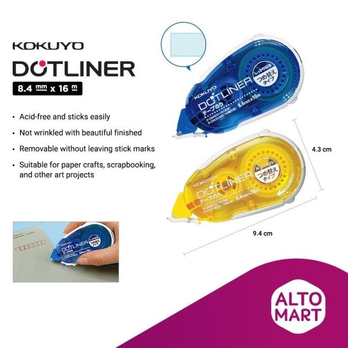 Terbaru KOKUYO Dotliner Double Adhesive Tape Roller Lem Pita Glue