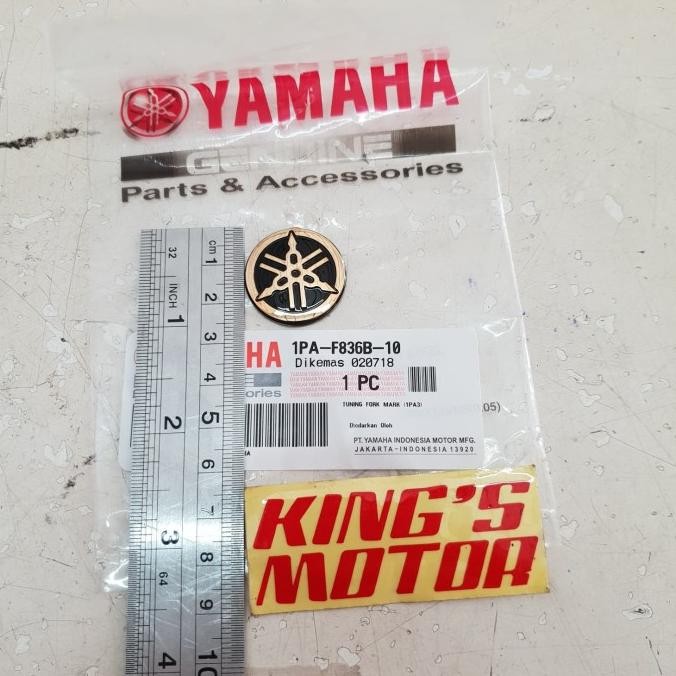 Nmax - Emblem Logo Yamaha Stang Nmax, N Max, Lexi Gold (2.5Cm) Asli Yamaha