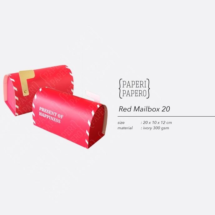 

Terlaris Red Mailbox 20 x 10 x 12 cm - Kotak Box Surat Kertas Merah Natal Xmas COD