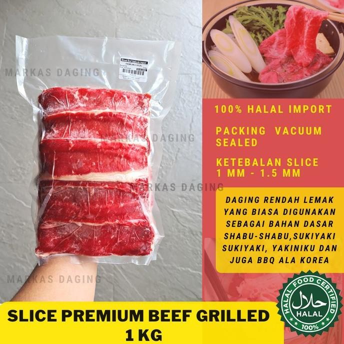 

Beef Slice Tanpa Lemak 1 Kg \ Daging Sapi Iris Grill Yakiniku Shabu Makasihlohya