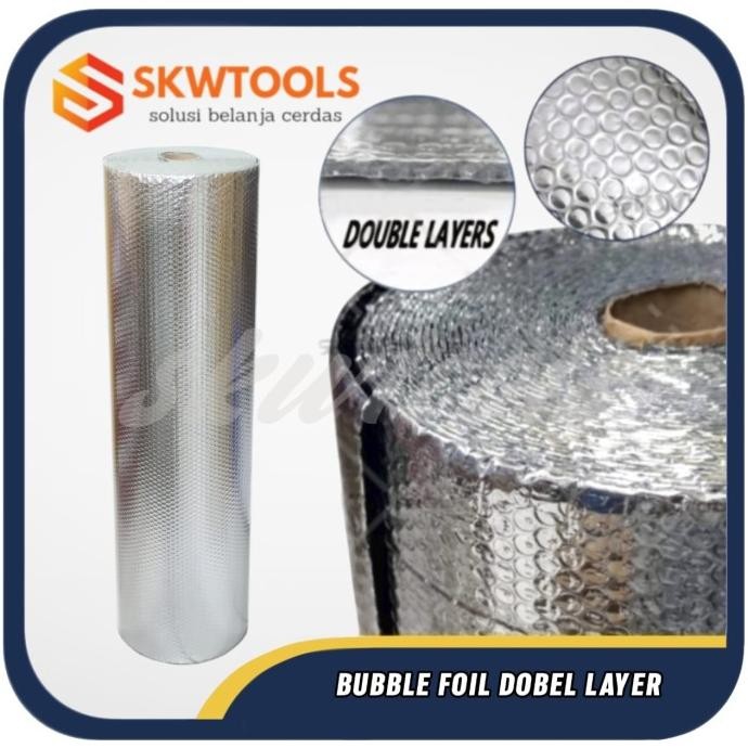 Alumunium Foil Bubble Roll Insulasi Atap Peredam Panas Atap Rumah IQB