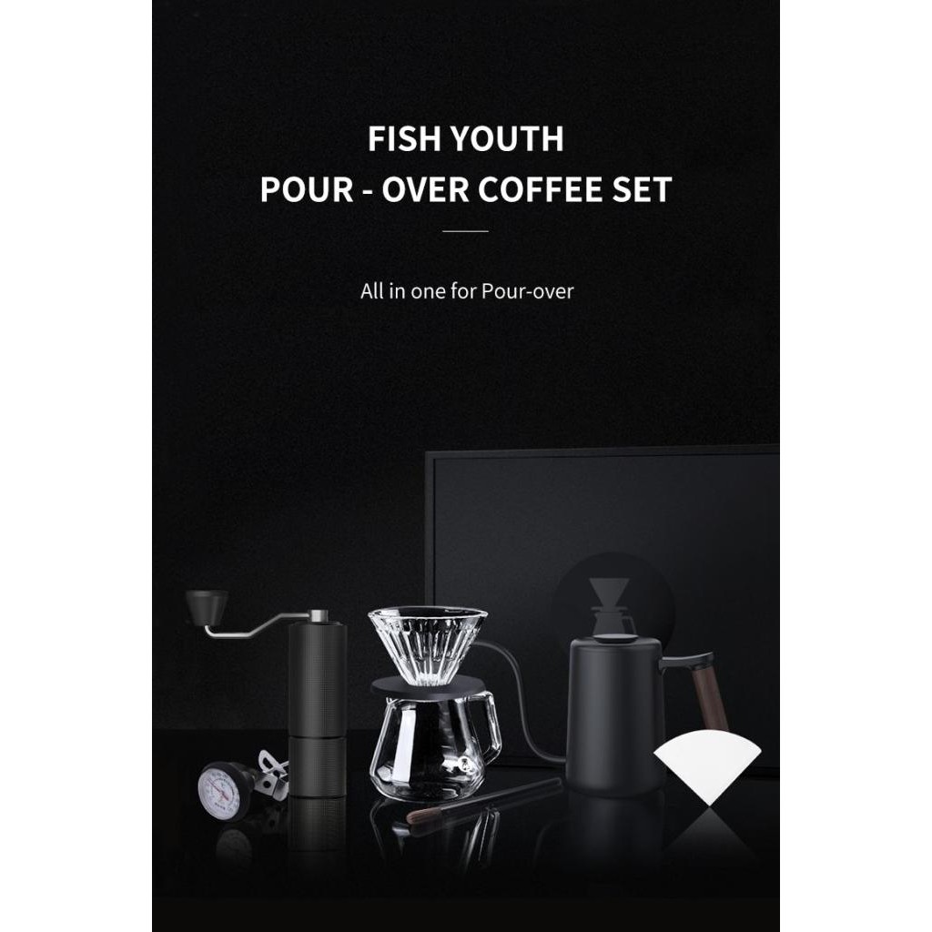 Timemore C3 pour over set fish youth black white hampers gift box