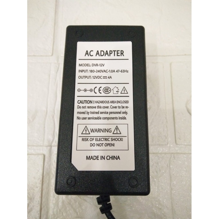 Ac Adapter 12Vdc 4A Model Dvr-12V